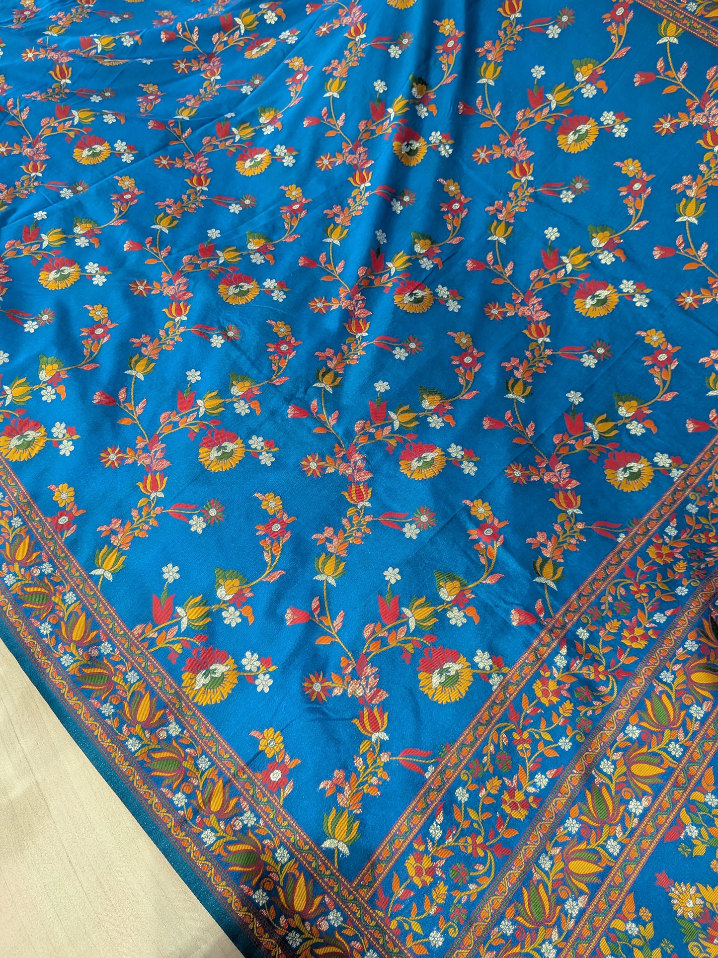 BANARASI KATAN SILK PASHMINA SAREE
