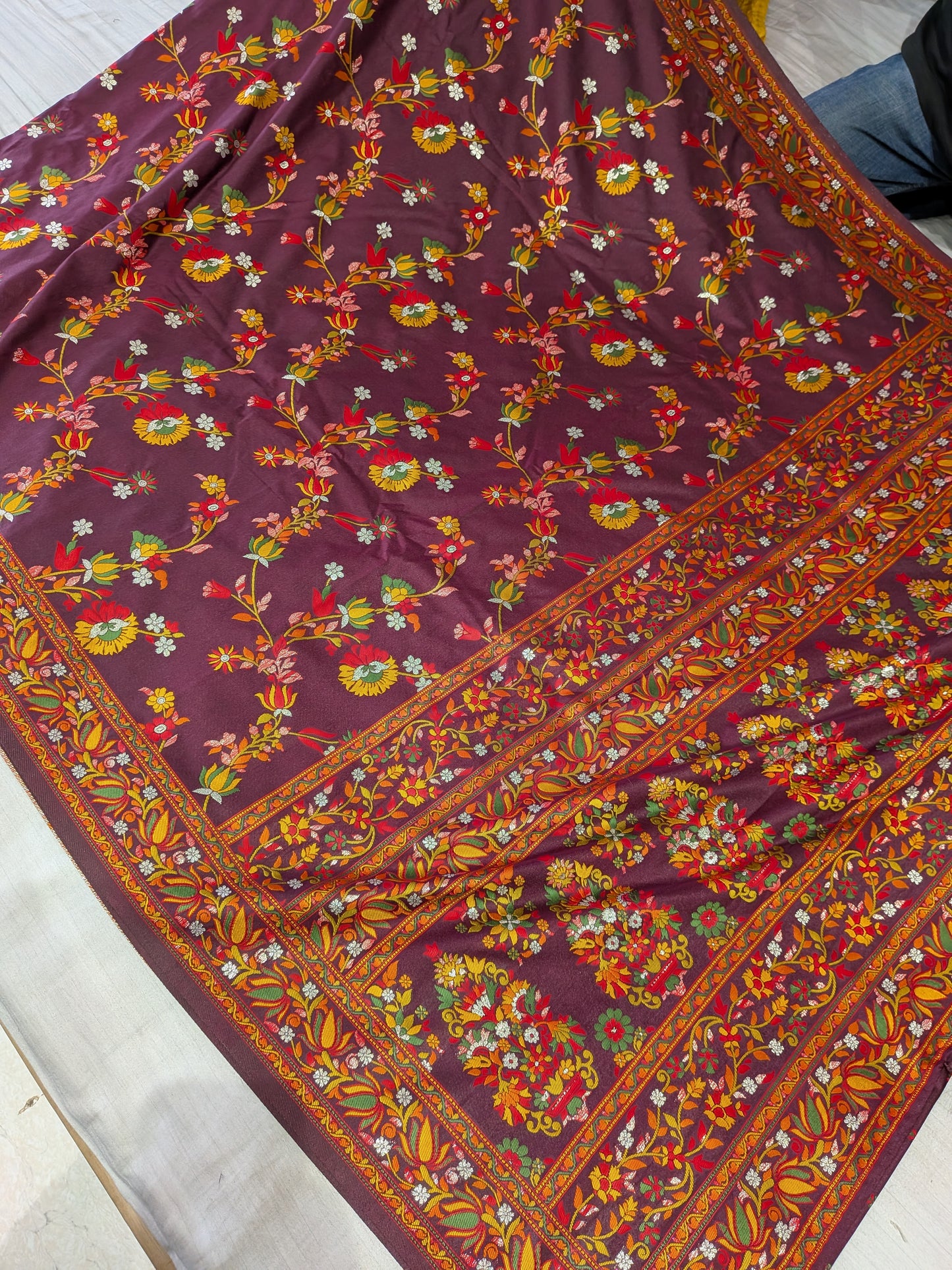 BANARASI KATAN SILK PASHMINA SAREE