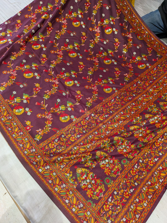 BANARASI KATAN SILK PASHMINA SAREE