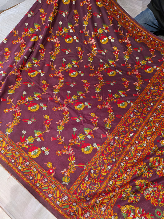 BANARASI KATAN SILK PASHMINA SAREE