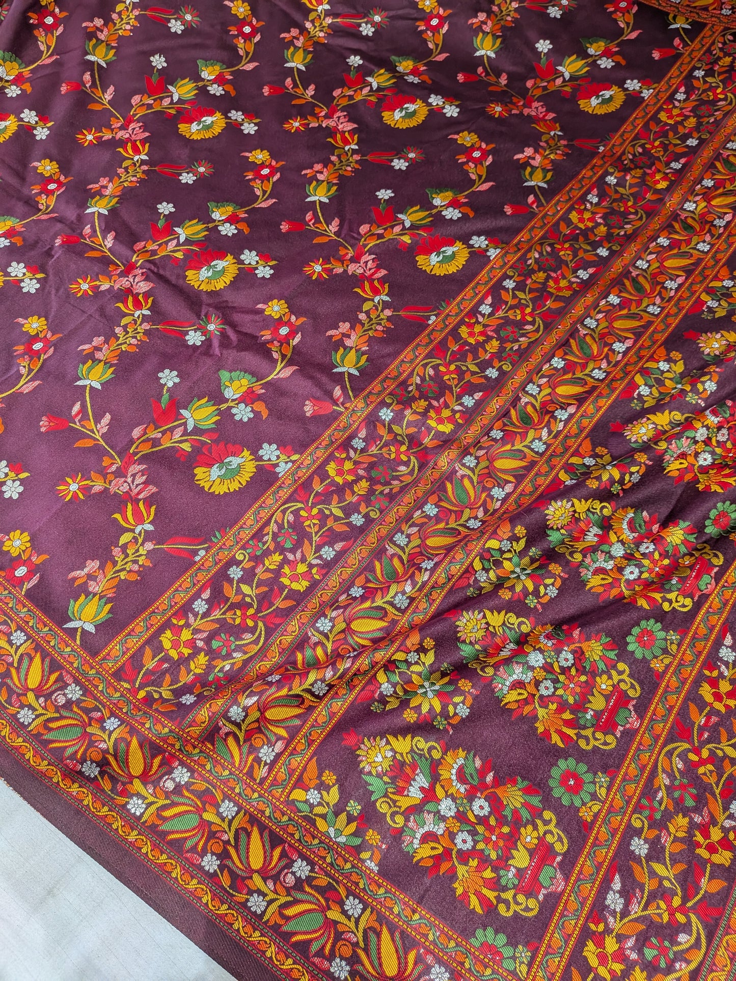 BANARASI KATAN SILK PASHMINA SAREE